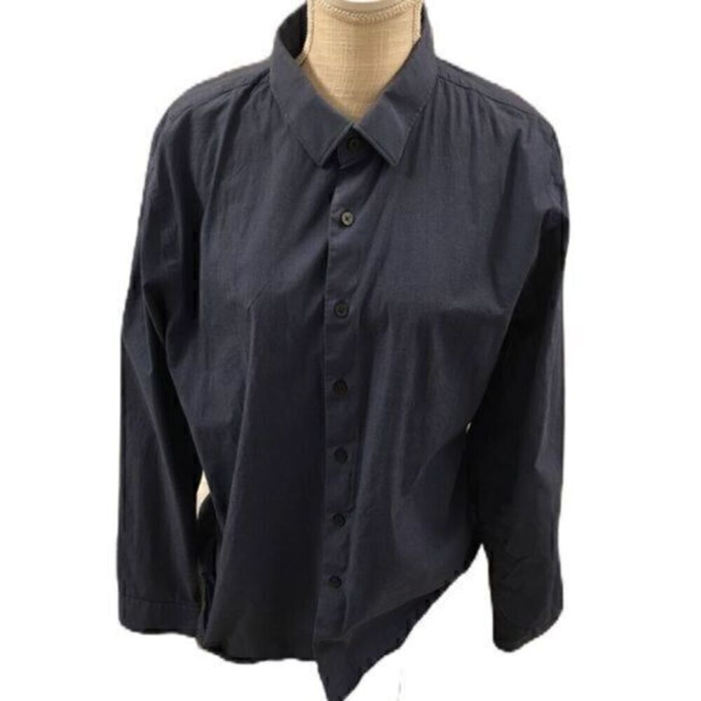 Express Extra Slim Shirt Mens XL Long Sleeve Button Down Dress Shirt blue